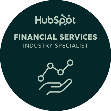 HubSpot Financial Services Industry Specialist badge