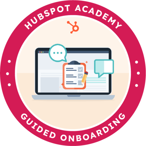 HubSpot Academy Guided Onboarding badge